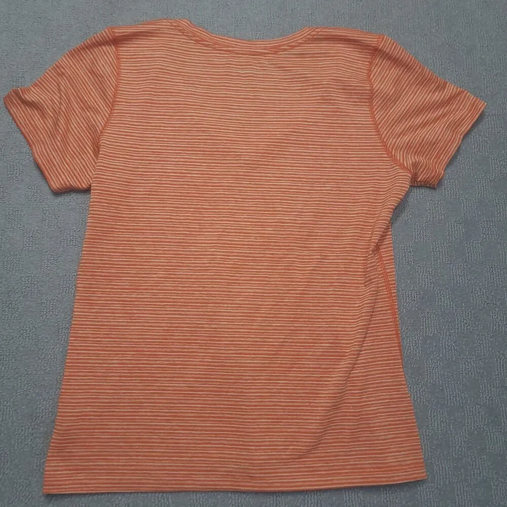 NFL Team Apparel Cincinnati Bengals Womens L Short Sleeve V Neck Stripped Shirt - Picture 3 of 8